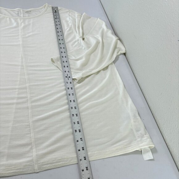 Allbirds Natural Flow Studio Shirt Womens XXXL White Long Sleeve Tee Wool Tencel - Picture 11 of 11